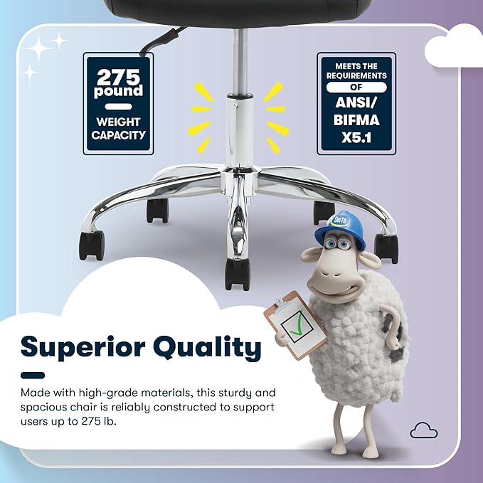 Silla De Oficina Sin Apoyabrazos Con Respaldo De Malla Ajust miniatura 9