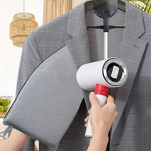 Miniatura 2 de FujDun Soporte de vapor de ropa para ropa, estante de vapor y soporte, guantes de planchado grises, colgador de vapor de mano, colgador de ropa