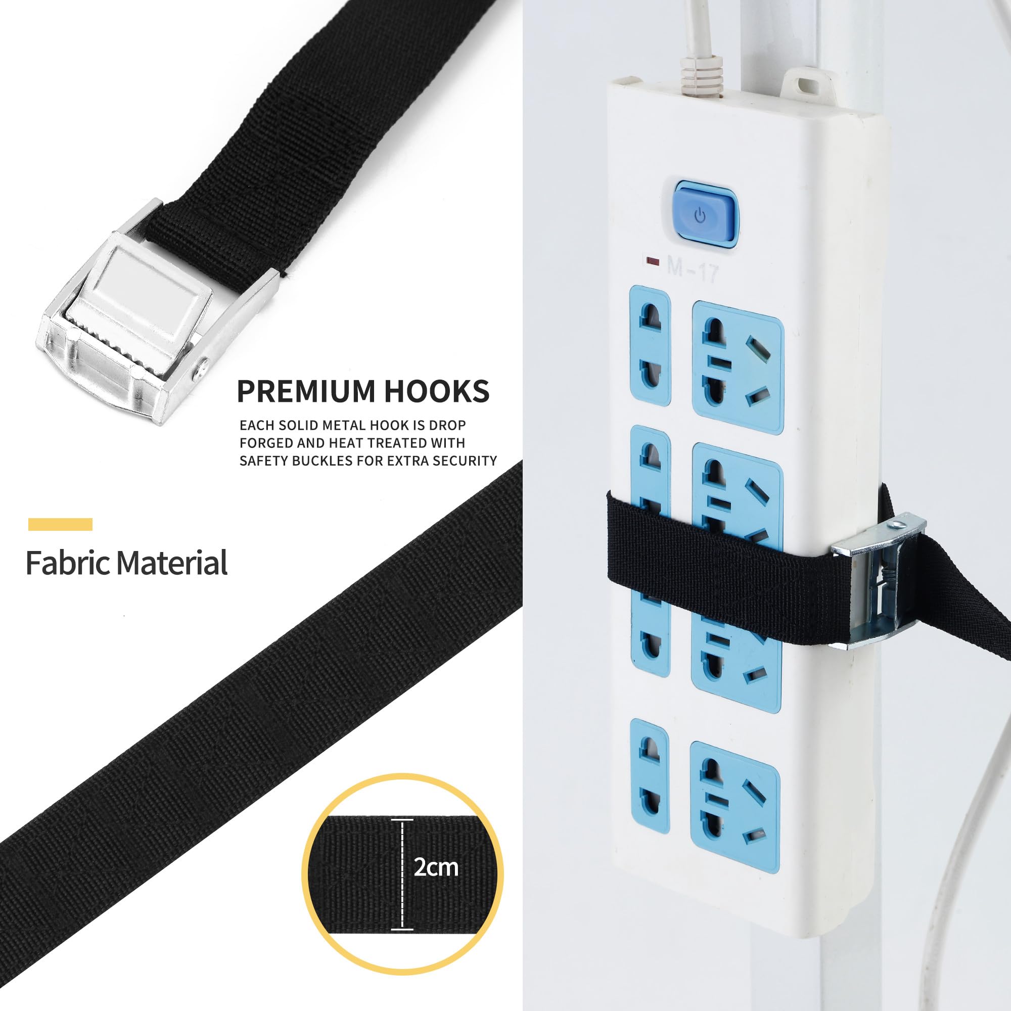 Sangle De Serrage 25mm X 4m Capacité De Charge 250kg, Sangle De Fixation, Sangle De Serrage Avec Boucle De Serrage Pour Porte-vélos De Moto, Sangles D'arrimage Robustes, 10PCS
