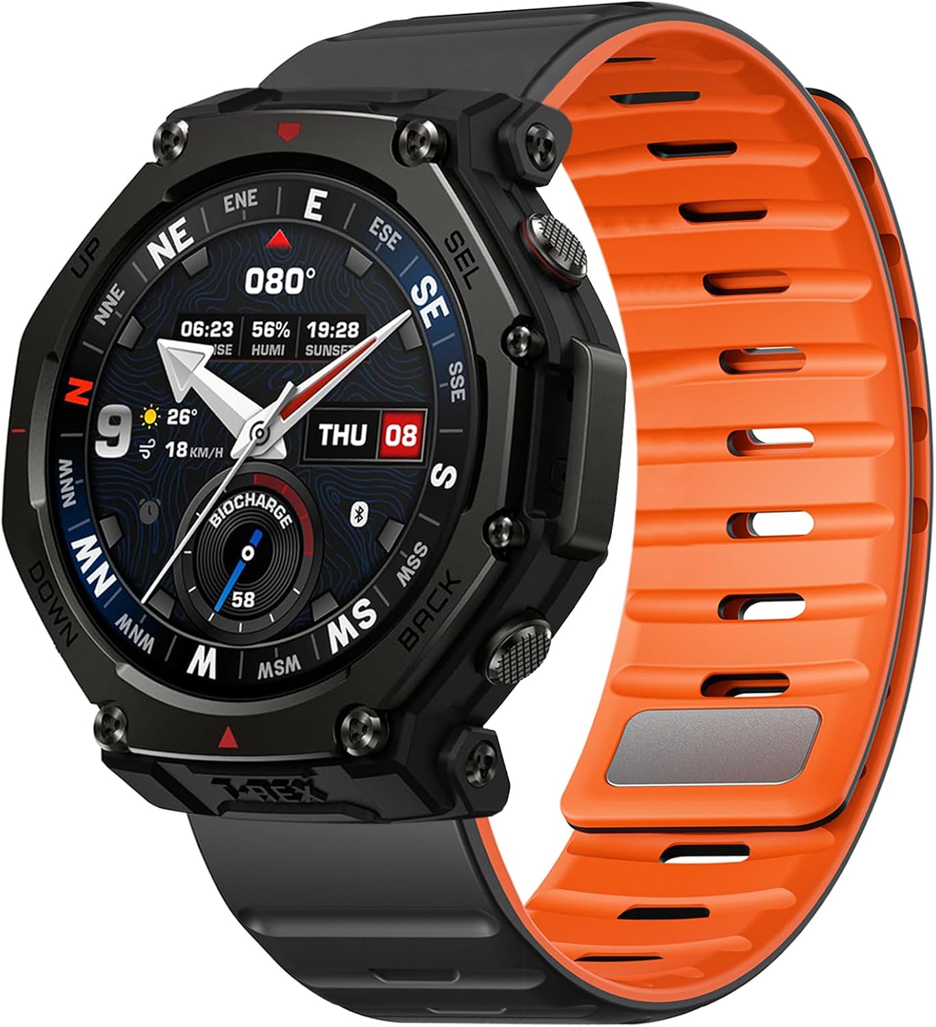 Replacement Band Compatible for Amazfit T-Rex 3 Pro 48mm, Soft Breathable Silicone Strap, Waterproof Sport Watch band, Durable Quick Release Magnetic Buckle Wristband for T-Rex 3 Pro (48mm