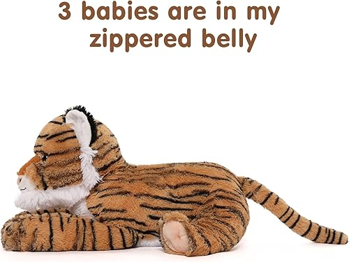 Vista 82 de MorisMos Juego de 7 animales de peluche de dragón verde, juguete de peluche de 21 pulgadas con 4 dragones bebé y 2 huevos en el interior, juguete