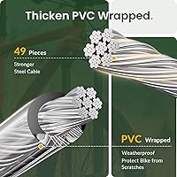 Vista 4 de Candado para bicicleta Titanker, cable de bicicleta de 1.2 metros, candado básico con enrollado automático para bicicletas de niños, combinación