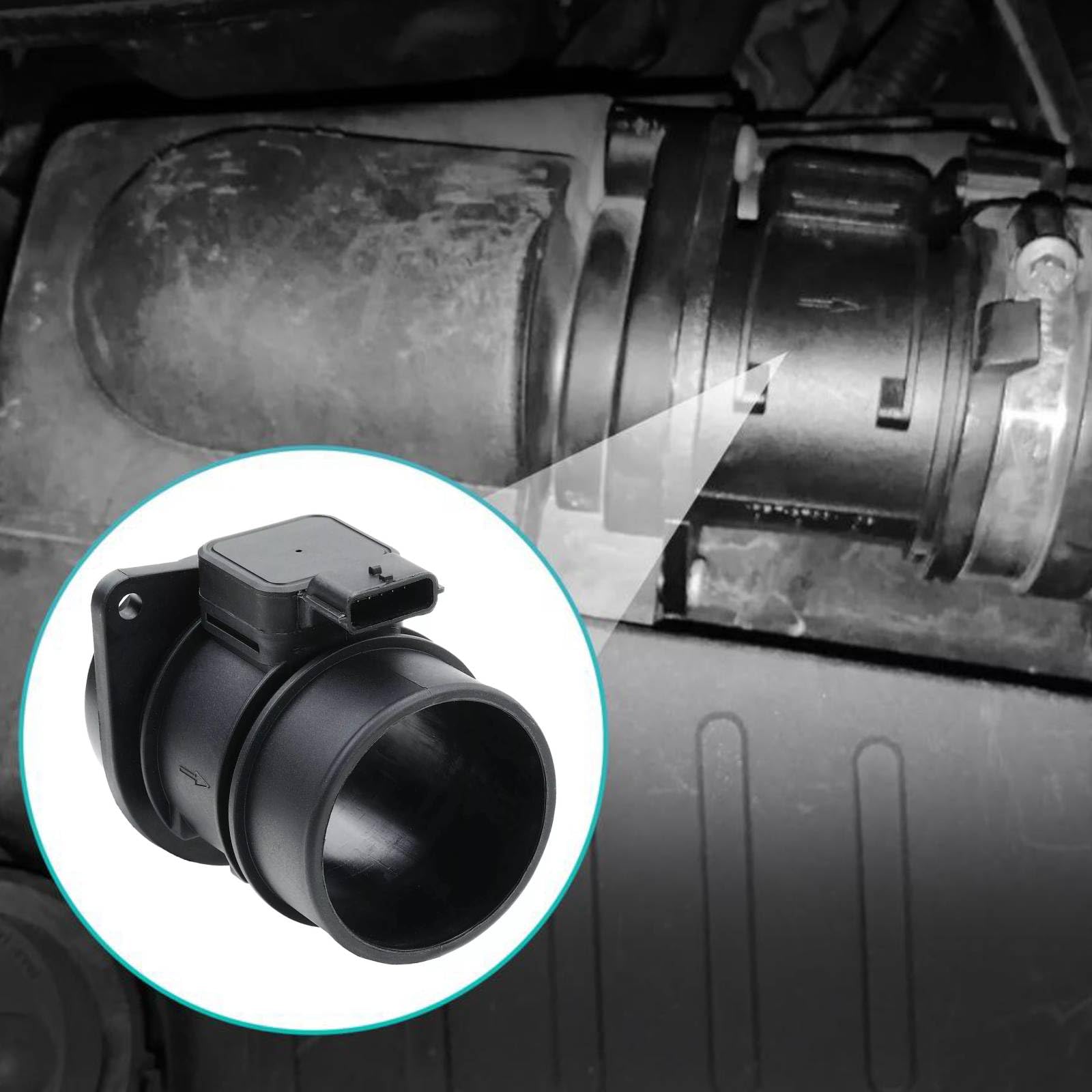 Twowinds - Caudalímetro 5WK97008 Compatible con Renault Kangoo, Master 2, Mégane 2, Scenic 2, Trafic 2; Opel Vivaro, Movano; Nissan Interstar, Primastar X83, Qashqai - Medidor Masa Aire