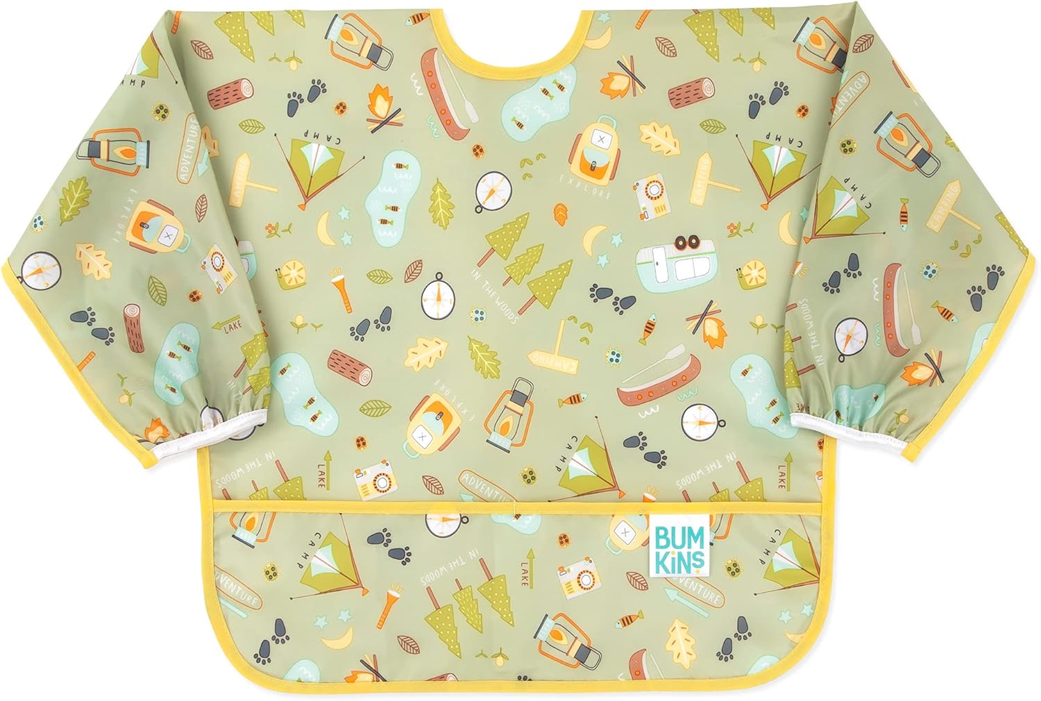 Bumkins Sleeved Bib for Girl or Boy, Baby and Toddler for 6-24 Mos