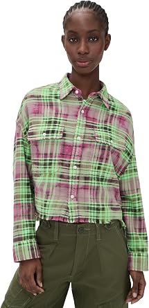 R13 Womens Cropped Work Shirt