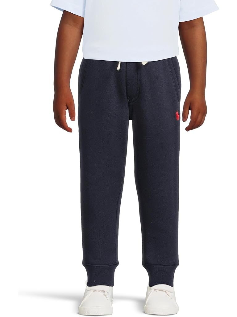 Black Polo Ralph Lauren Cotton Blend Fleece Joggers (Little Kids)