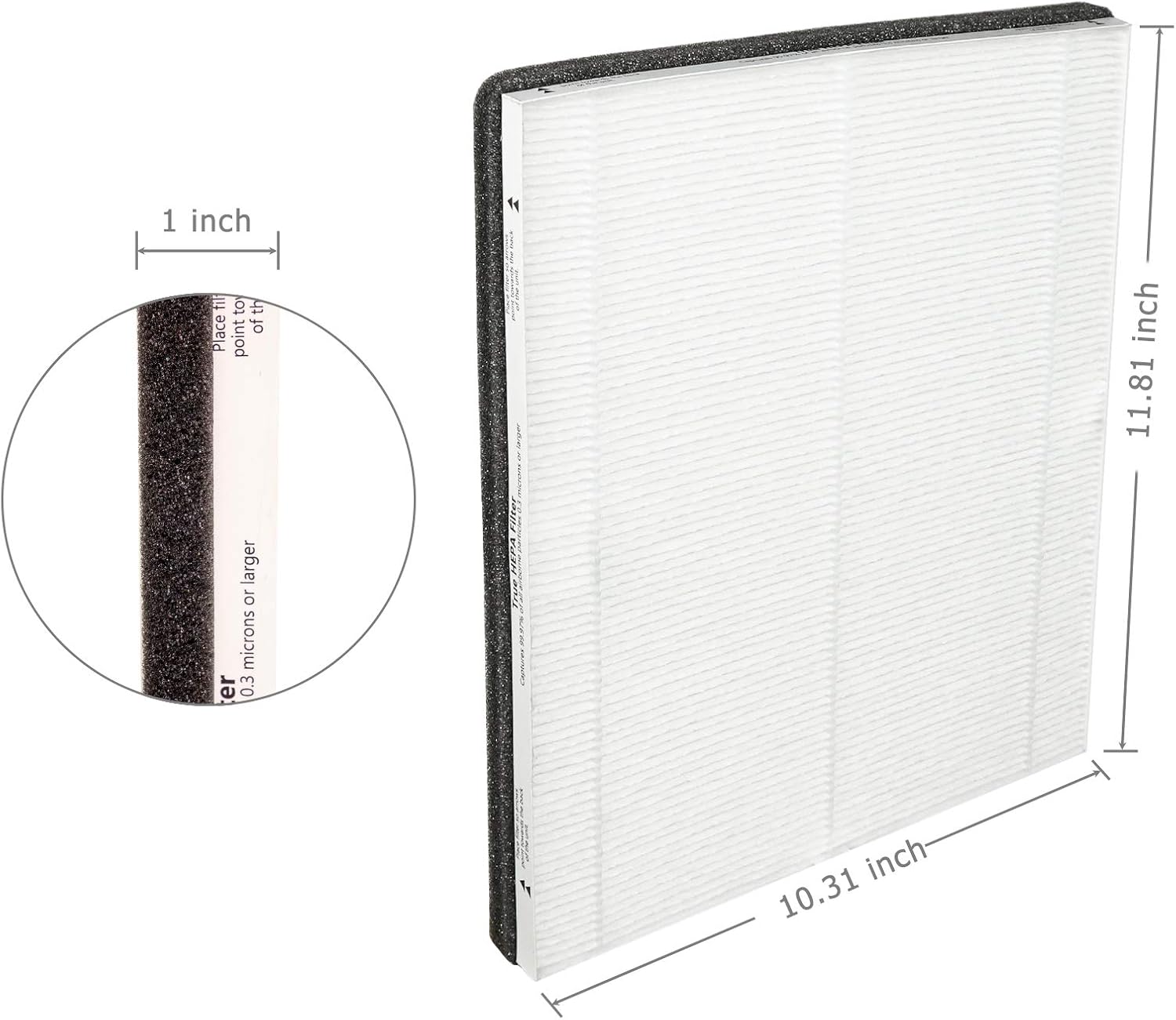 Flintar MD1-0022 Replacement Filter, Compatible with Vornado Air Purifier Model AC300, AC350, AC500, AC550, PCO200, PCO300, PCO375DC, PCO500 and PCO575DC, 2-Pack