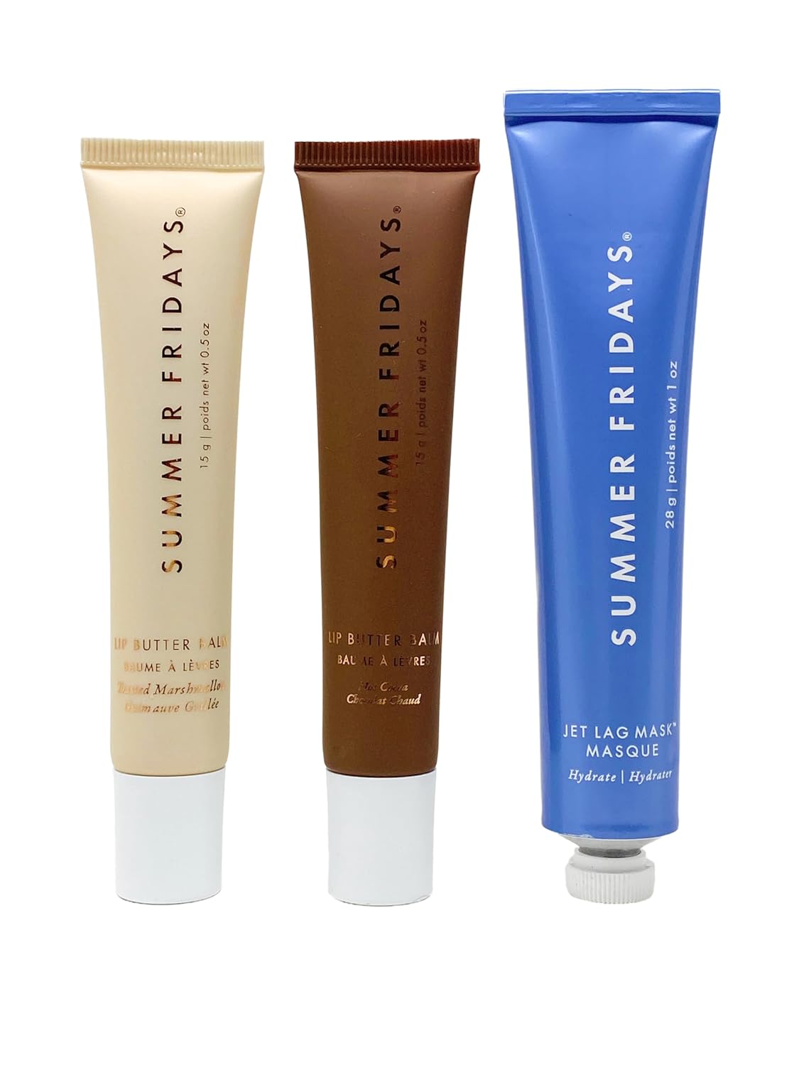 Summer Fridays The Holiday Trio - Lip Butter Balm in Hot Cocoa & Toasted Marshmallow and Jet Lag Mask - Image 2