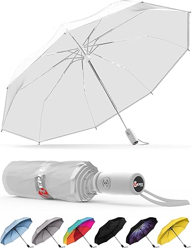 Miniatura 68 de REPEL Windproof Travel Umbrella - Compact & Withstands Winds up to 85MPH , Strongest Premium Auto Folding Umbrella for Rain and Sun - Durable, Light