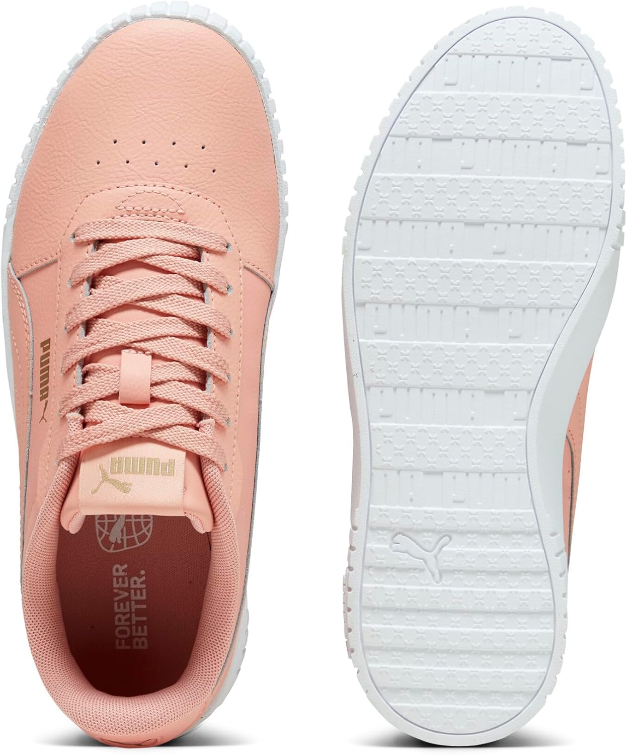 [プーマ] スニーカー 厚底 運動靴 プーマ キャリーナ 2.0 385849 24年春夏カラー ポピー ピンク/プーマ ゴールド/