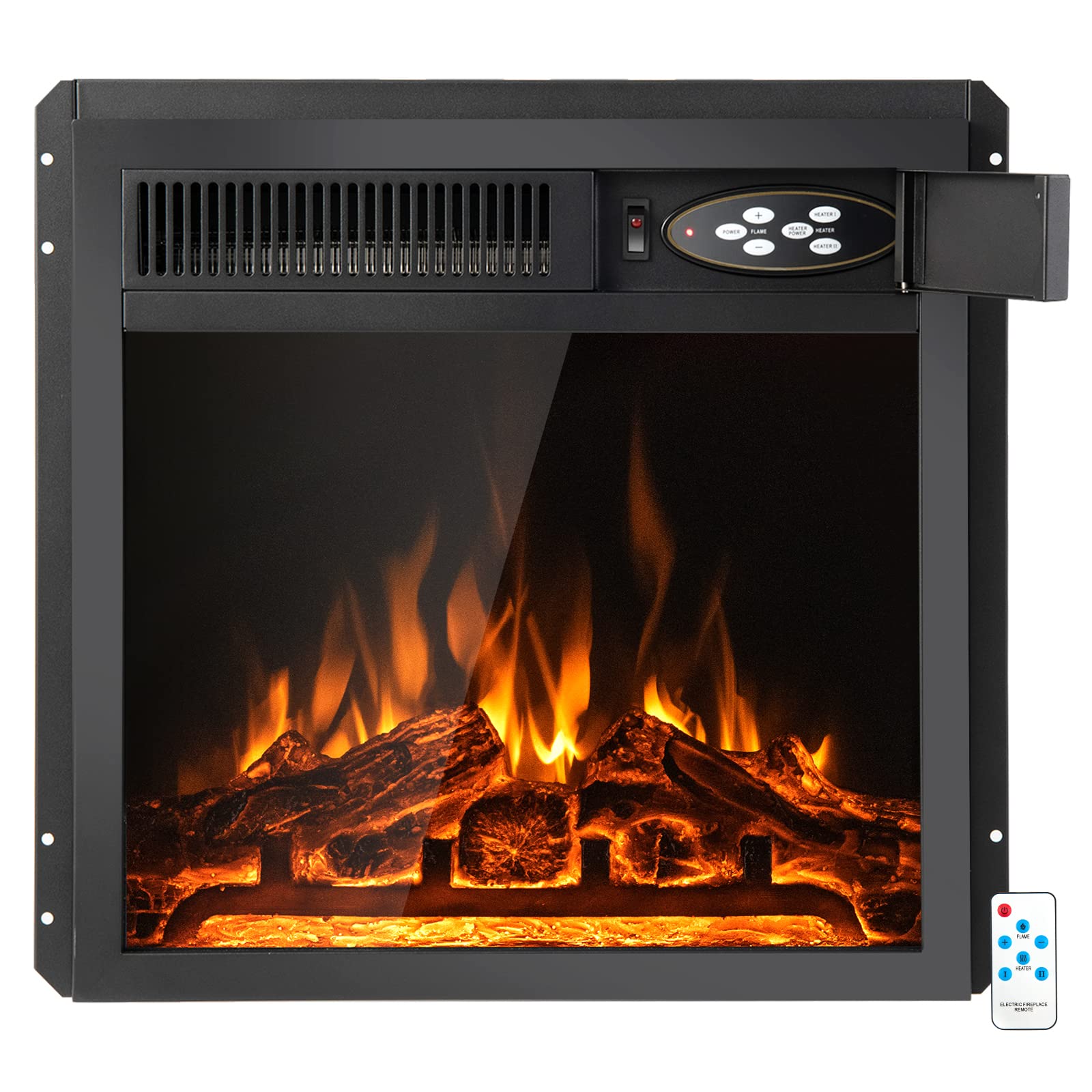 COSTWAY 20 Inches Electric Fireplace Inserts, 5100 BTU Recessed  Freestanding Fireplace with Remote Control, 7-Level Flame Effect, Overheat  Protection, Perfect for Living Room, Bedroom, 750W/1500W : Amazon.ca: Tools  u0026 Home Improvement