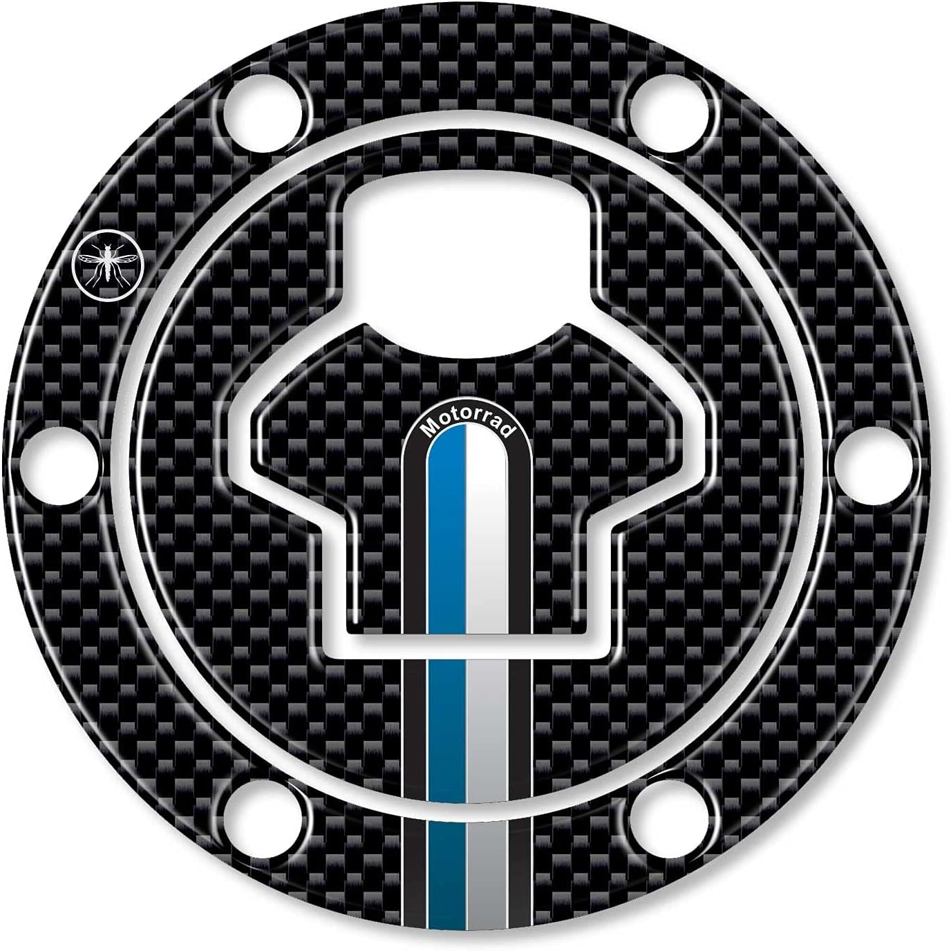 labelbike - 3D Sticker Motorcycle Fuel Tank Cap Protection and Decoration in Resin Compatible with BMW up to 2006 - Carbon Color