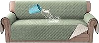 Vista 19 de H.VERSAILTEX Funda para sofá, 100% impermeable, protector de muebles, funda de sofá lavable con respaldo antideslizante y correas elásticas