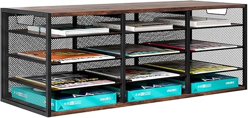 Organizador de correo ajustable, organizador de literatura de encimera, buzón de estudiante para aula, organizador de papel de escritorio para