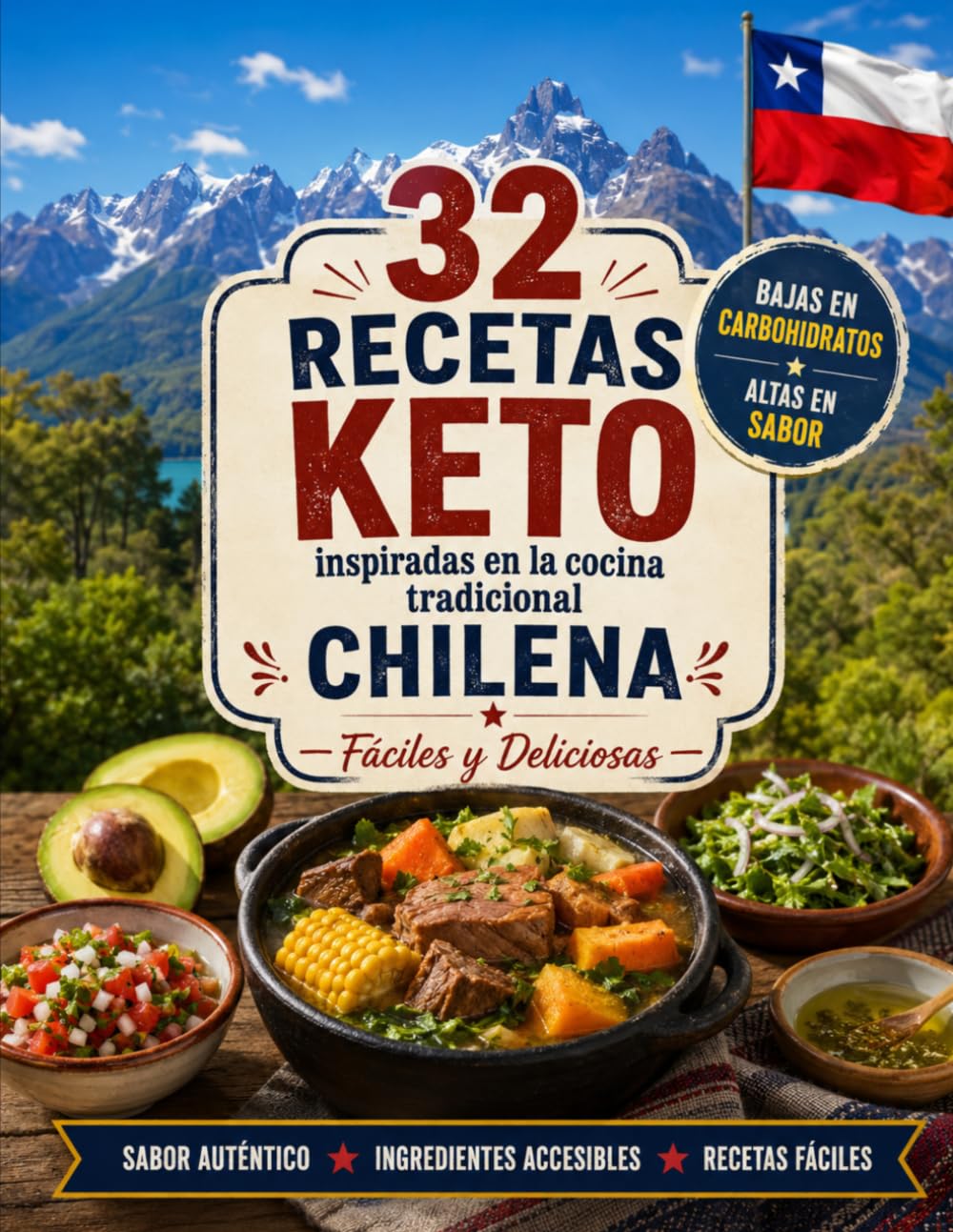 Keto Con Sabor Latino: Chile: 32 Recetas Keto Inspiradas en la Cocina Tradicional Chilena — Fáciles, Deliciosas y Bajas en Carbohidratos