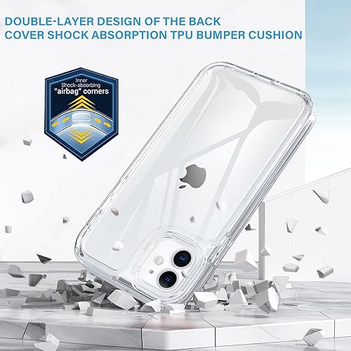 Miniatura 3 de Funda transparente para iPhone 11 funda de protección completa de doble capa 360 funda protectora a prueba de golpes contra caídas transparente