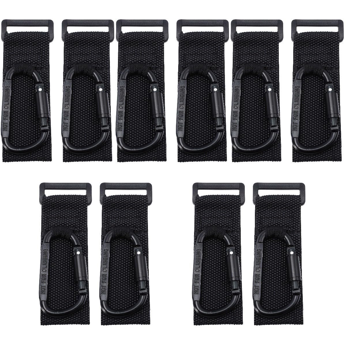 Yardwe 10 Pezzi Ganci per Carrozzina Antiscivolo Supporto Robusto per Borse e Pannolini Accessorio Pratico per Passeggino per Genitori Movimento