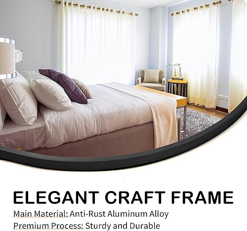 Miniatura 5 de VVK Espejo de pie arqueado de longitud completa, espejo independiente de 64 x 21 pulgadas, enorme espejo de cuerpo completo para pared, espejo de