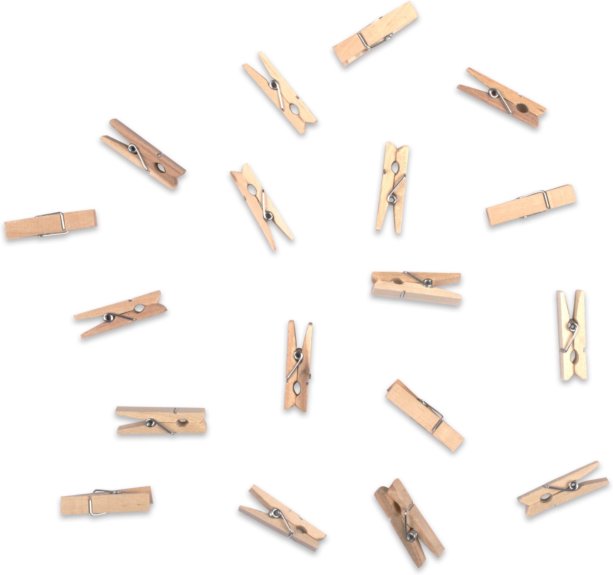 Clothesline Collage, Photo Display Collection, Extra Wooden Clips, Set of 50