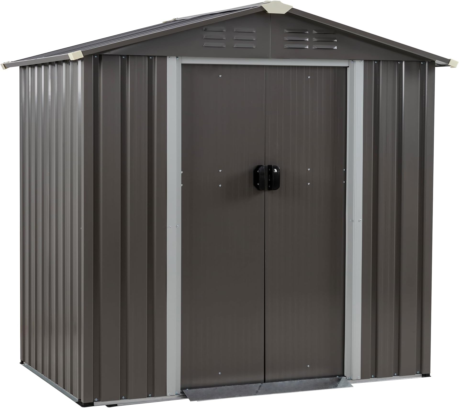 SELLERWE 5x4 FT Outdoor Storage Shed, Waterproof Resin Storage Shed with Floor