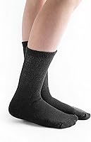Vista 1 de Doc Ortho Calcetines de algodón para diabéticos de ajuste holgado para hombres y mujeres, 12 pares, cuello redondo