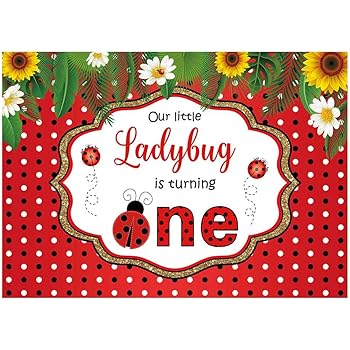 ladybug baby shower backdrop