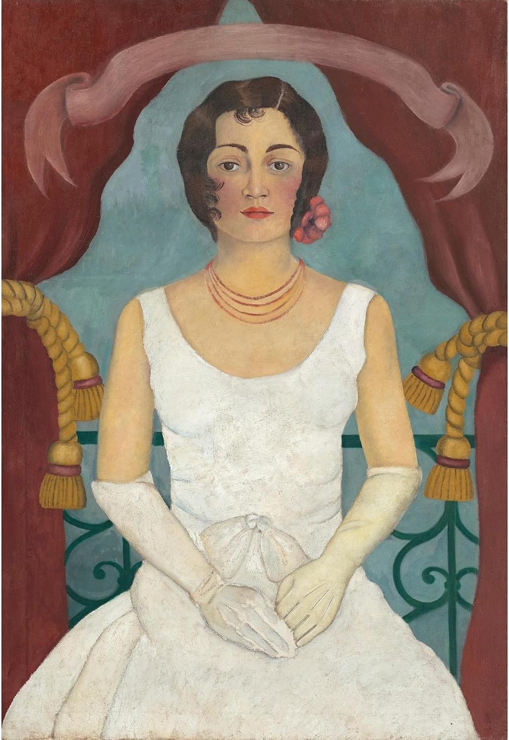 ArtDirect Portrait of a Lady in White (1929) Unframed Art Print Giclee Poster by Frida Kahlo - Ready for Framing with Customization Sizes 7x10, 10x14, 14x20, 24x35, 33x48 and 41x60 inches