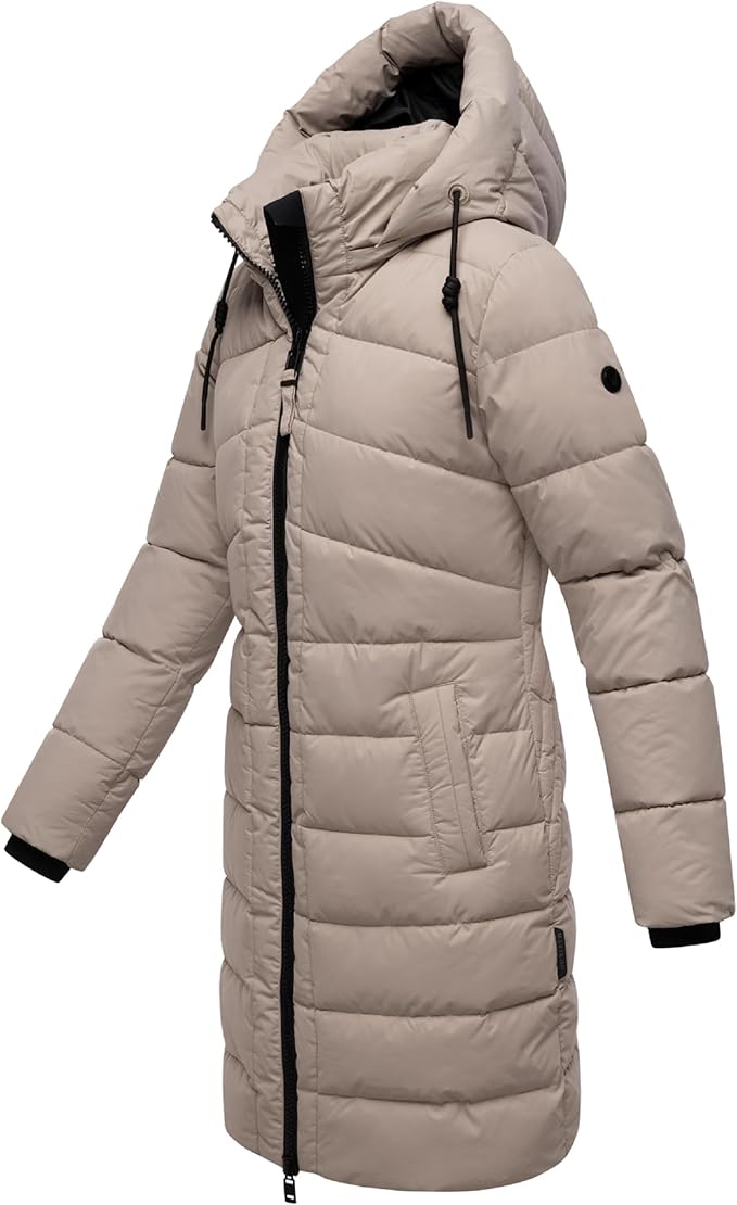 MARIKOO Winterjas voor dames (S-3XL) - wind- en waterafstotend, 4 zakken, gevoerde kraag (afneembaar), grote capuchon, warme jas voor dames - N035, Donkerblauw, L MARIKOO Winterjas voor dames (S-3XL) - wind- en waterafstotend, 4 zakken, gevoerde kraag (afneembaar), grote capuchon, warme jas voor dames - N035, Donkerblauw, L