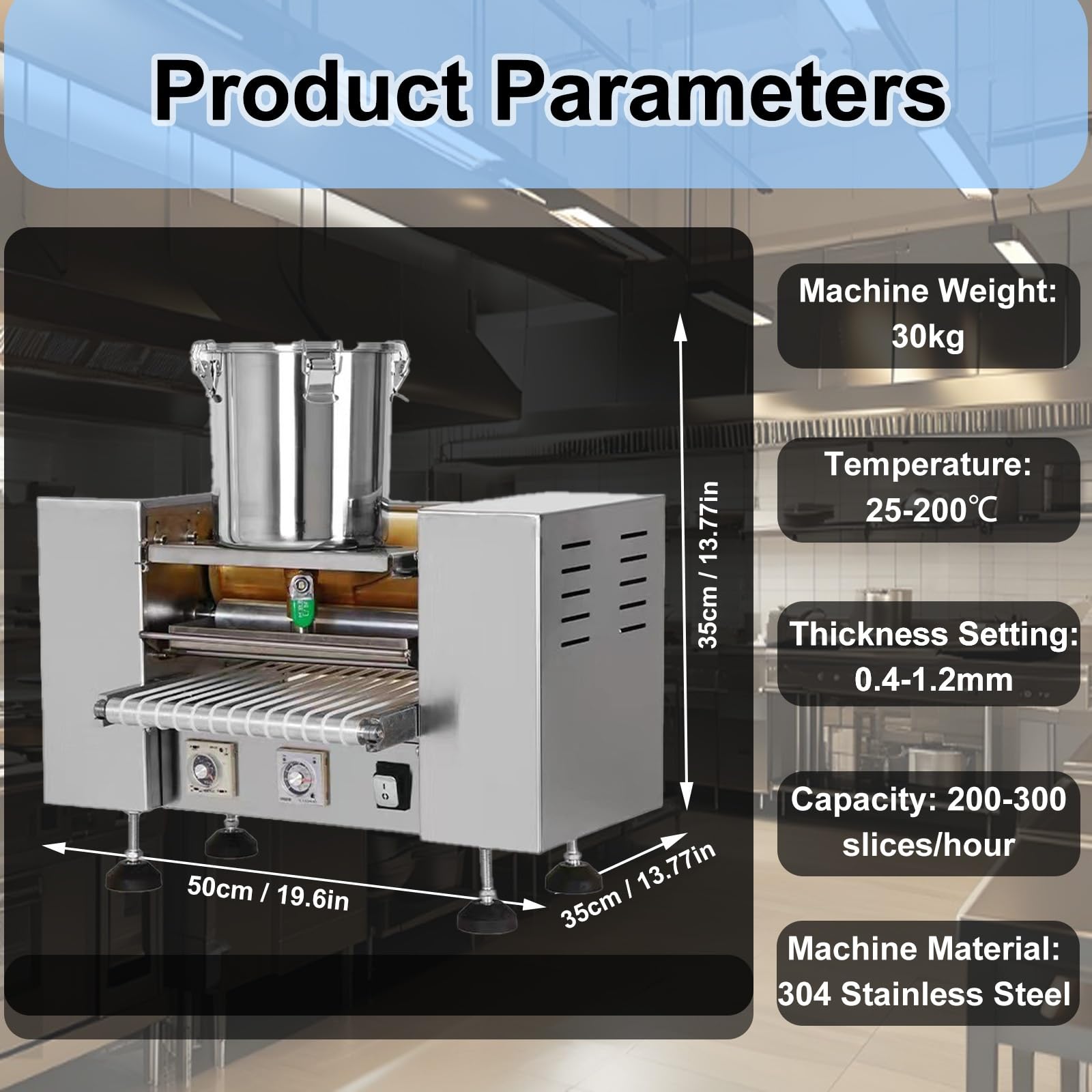 Máquina Para Hacer Tortitas 2800W, Acero Inoxidable 304 Crepera Automática Para Tortillas Y Arepas, Calentamiento Rápido, Equipo De Hostelería Profesional(9in)