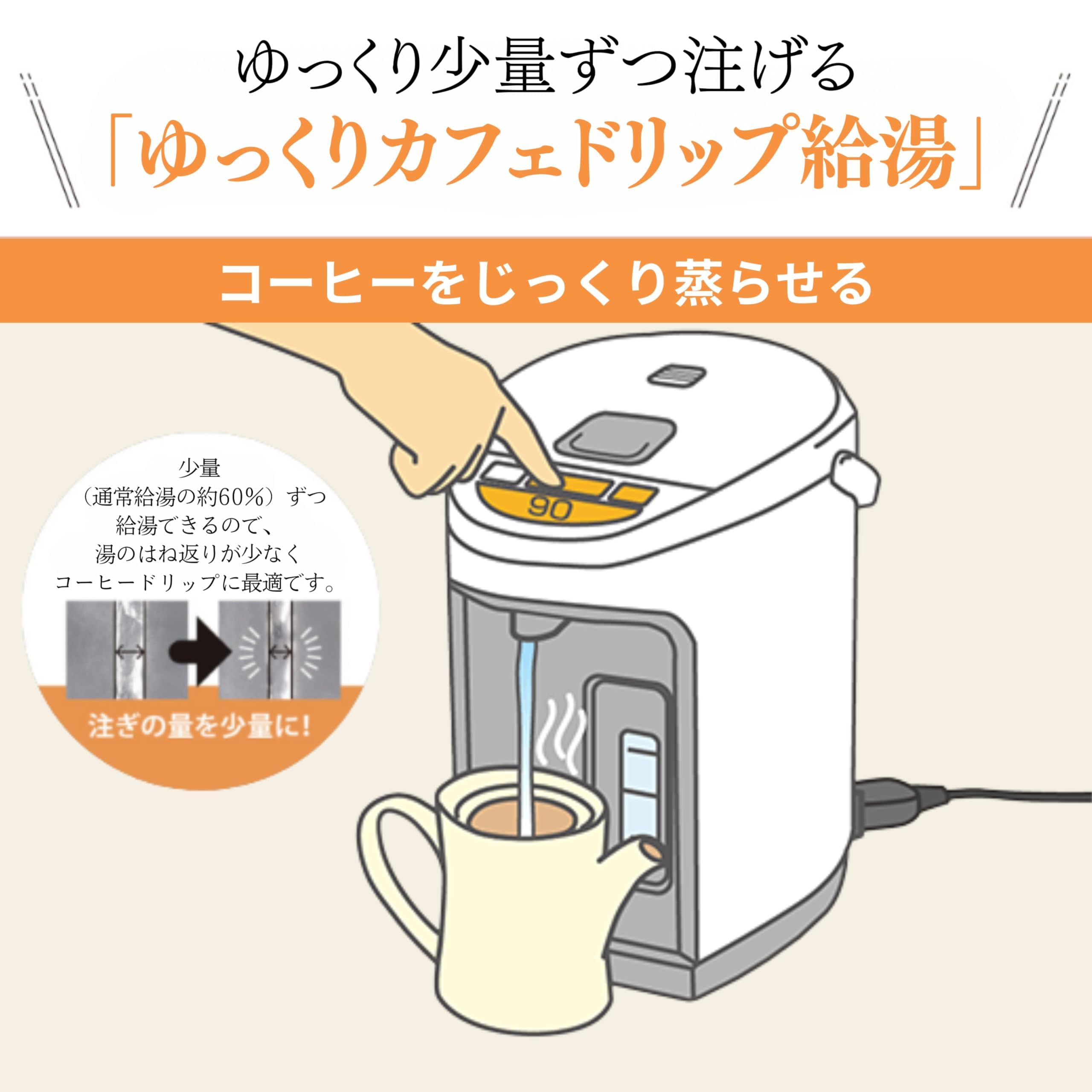 Amazon | 電気ポット 大容量 5.0L 標準タイプ スピード沸とう 6段階