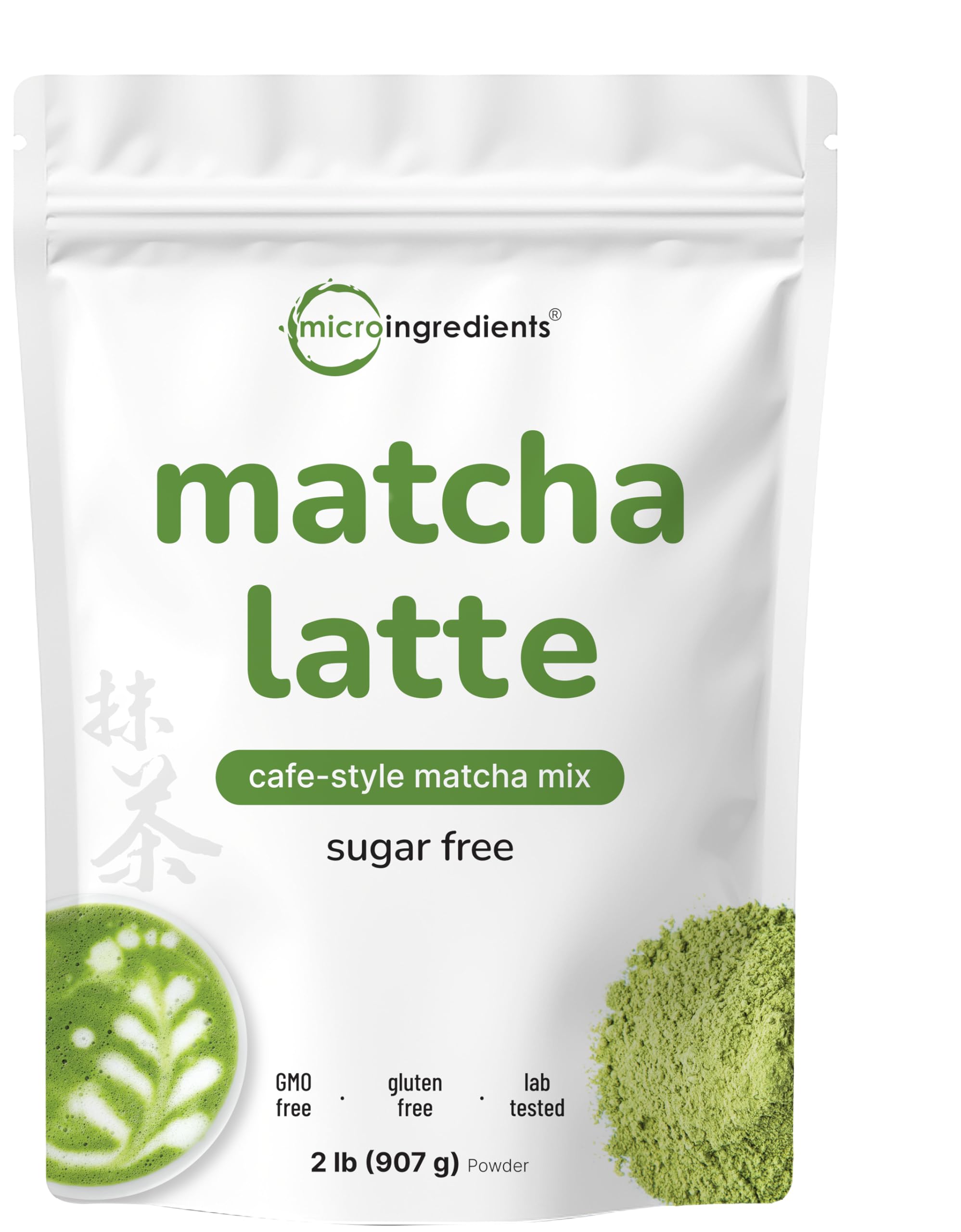 Matcha Latte Powder 2lbs Sugar Free Caf Style Drink Mix Sweetened Instant Matcha for Tea Smoothies Iced or