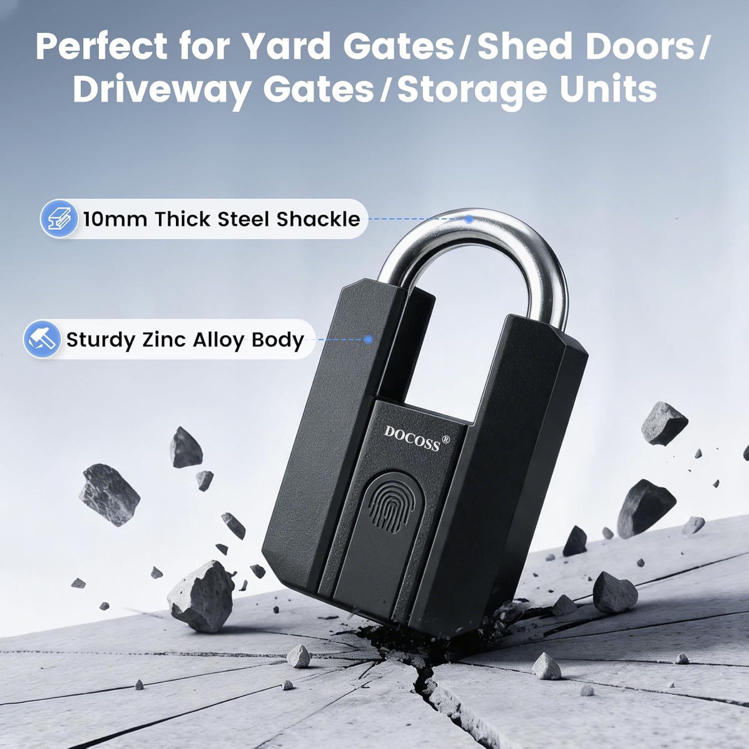 DOCOSS Fingerprint Lock - Keyless Security -4