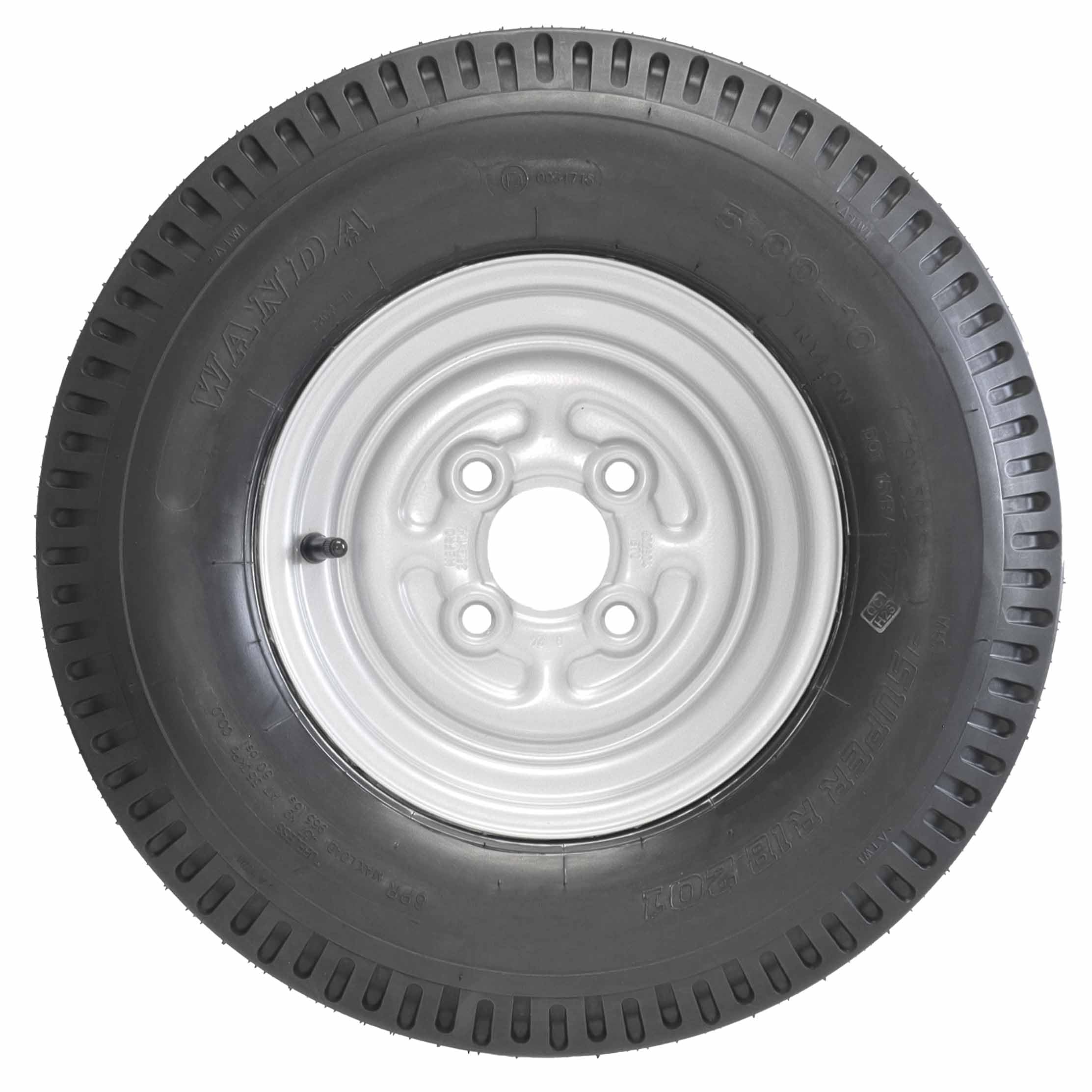 The Drive | 2x Komplettrad 5.00-10 79N TL M+S für kleine Pkw-Anhänger | Felge 3,50x10 ET0 / ML60 – Lochkreis 4x100 | Tragkraft je 437kg – max. 140 km/h | mit Felge