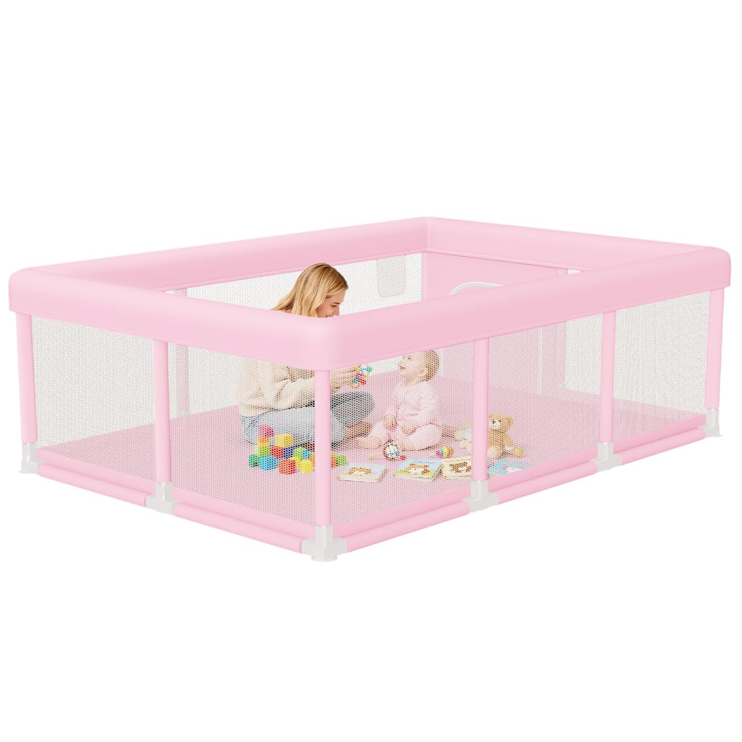 Baby Playpen with Mat Small Playpen for Babies and Toddlers 50 x 50 inch Baby Fence Playards