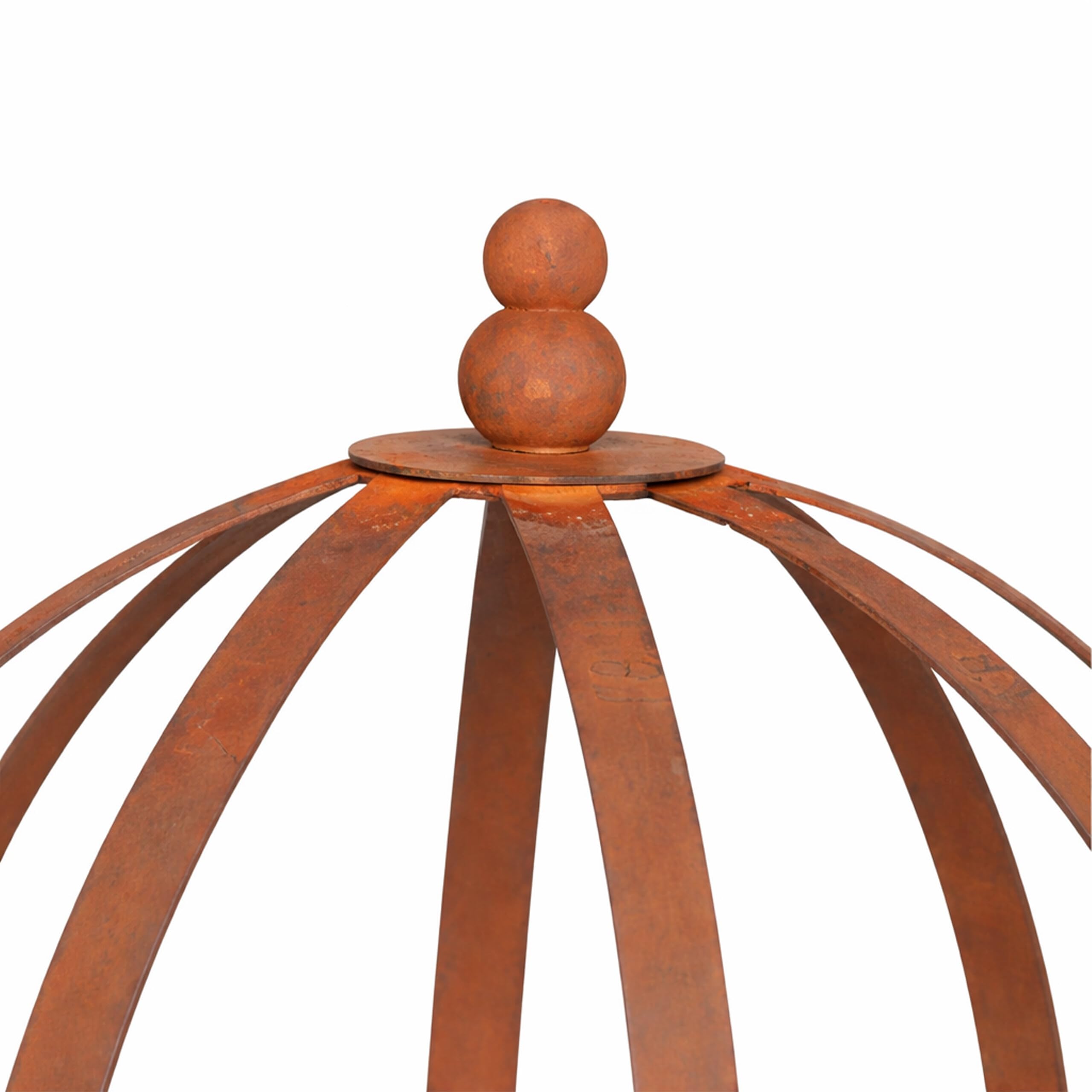 Relaxdays Supports pour Plantes vivaces, Lot de 2, Couronne végétale pour vivaces & Jeunes Plants, HxD 35x30 cm, Rouille