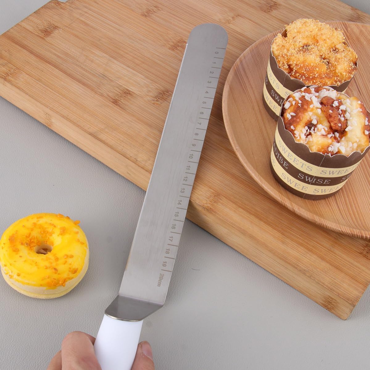 Stainless Steel Cake Cream Spatula with Scale Frosting Spreader