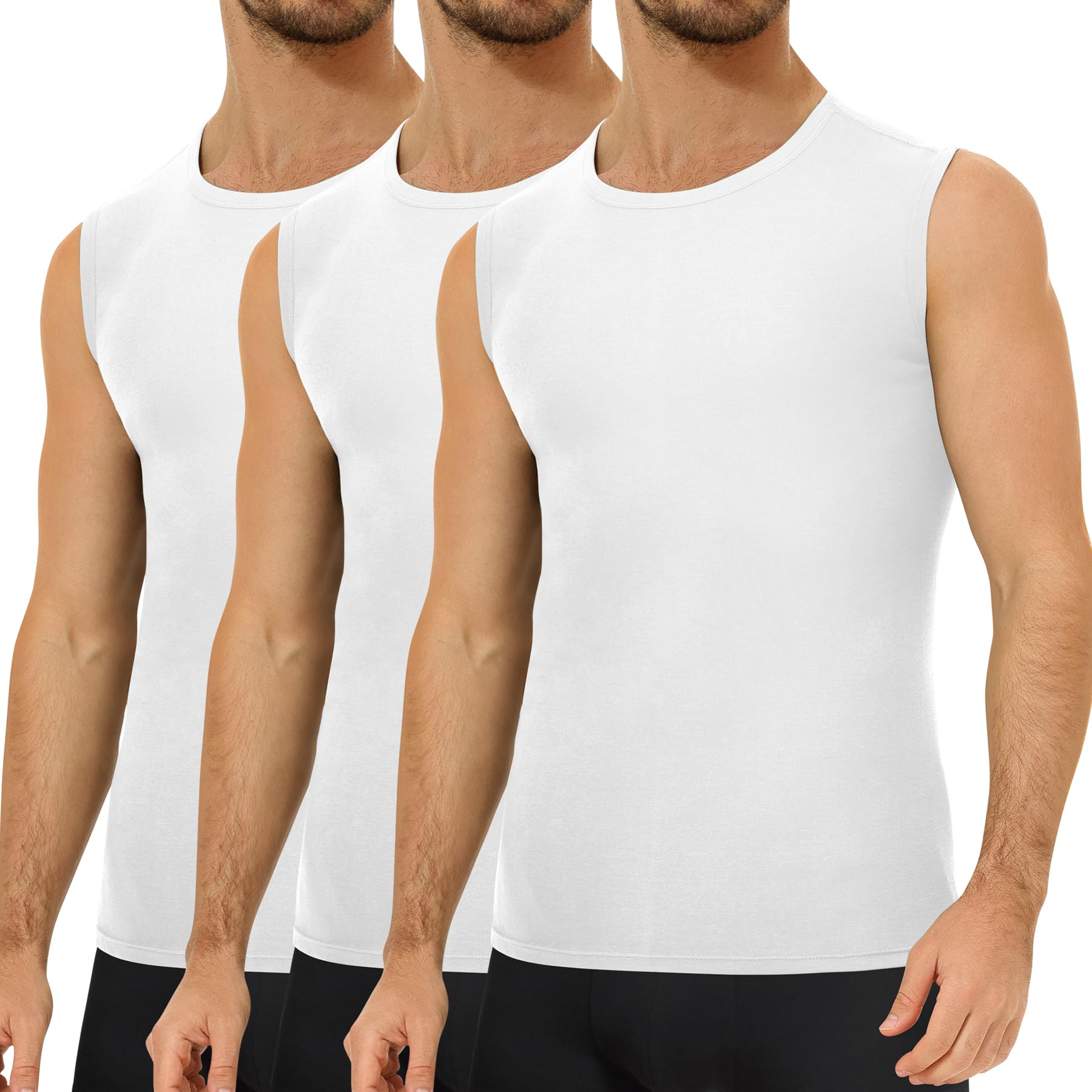 Falechay Pacco da 3 Canottiera Uomo 100% Cotone Canotta