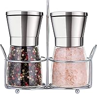 Vista 9 de Molinillo profesional de sal y pimienta de acero inoxidable con grosor ajustable con cinco niveles de molienda, molinillos de pimienta, agitadores