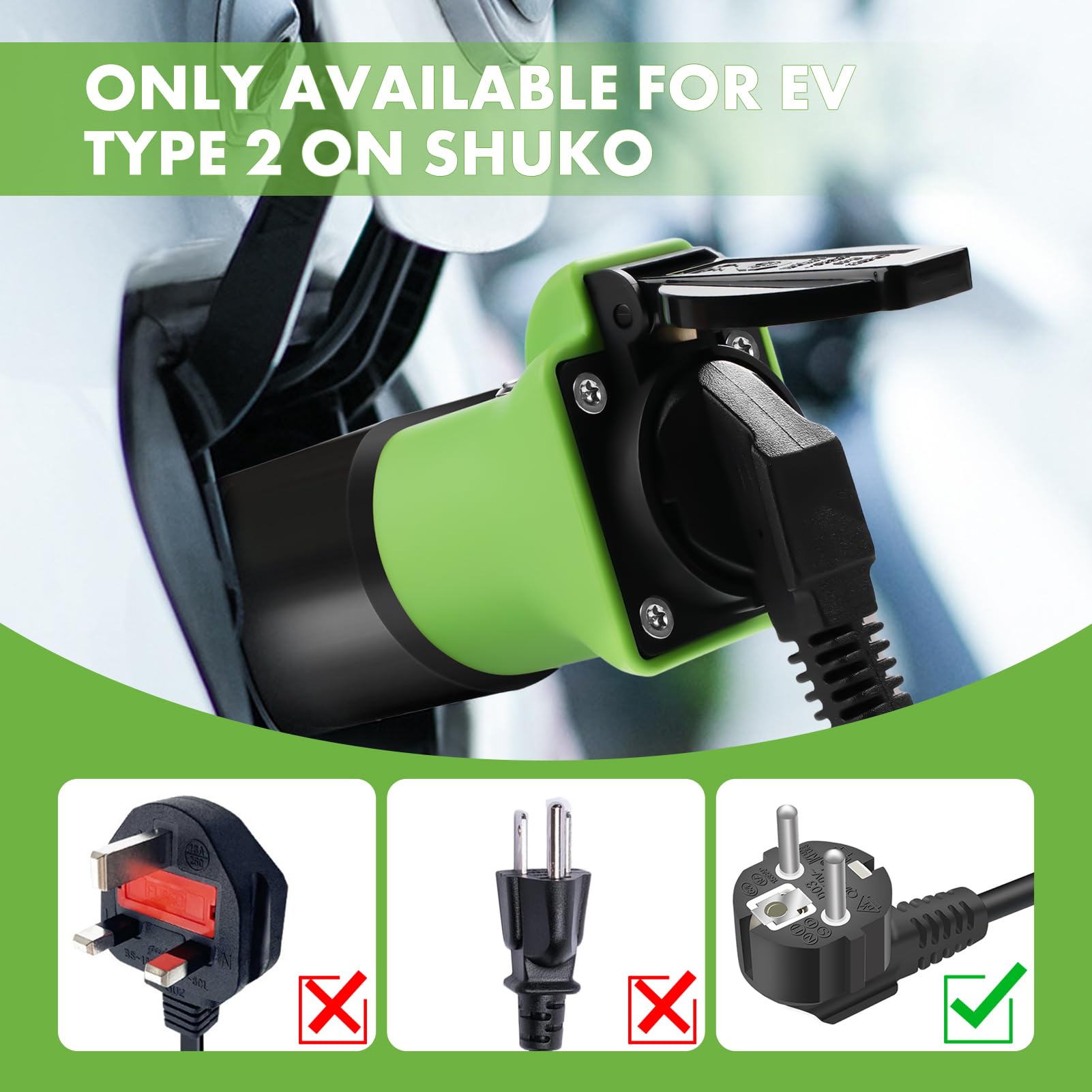 V2L Adapter für Kia & Hyundai EV, 3.5KW 16A 220V Adapter von Fahrzeug zu Last, IP54 Wasserdicht EV Ladegerät Typ2 Entladegerät Nur Kompatibel mit IONIQ 5 IONIQ 6 NIRO EV Kona EV and Kia EV6