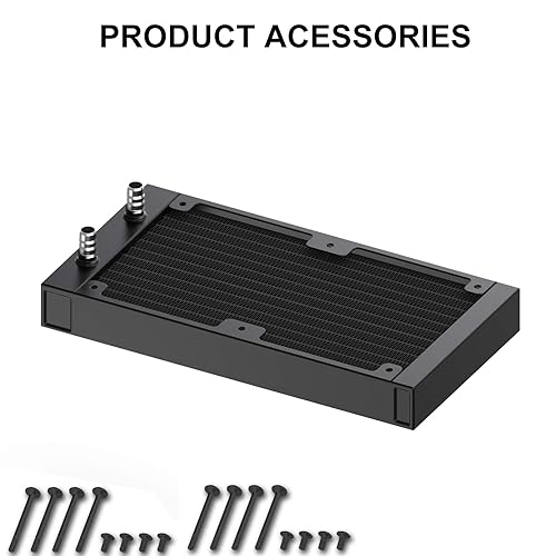 Miniatura 5 de Clyxgs Radiador de refrigeración por agua, radiador intercambiador de calor de aluminio de 12 tubos con tubo para PC CPU, computadora, sistema de