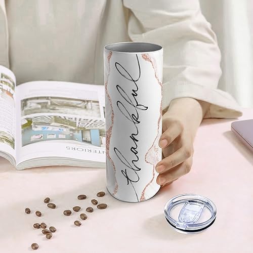Miniatura 2 de Be You Positive Affirmations Stainless Steel Insulated Straight 20 Oz Tumbler, Motivational Water Bottle, Self Love Inspirational Gifts for