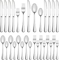 MUTNITT 20-Piece Stainless Steel Silverware Set for 4 - Mirror Polished Flatware, Dishwasher Safe Forks Knives Spoons