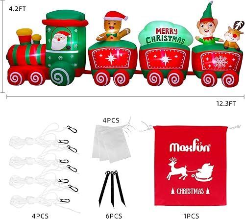 Vista 12 de Max Fun Decoraciones inflables de Halloween de 8 pies, árbol muerto inflable para decoración al aire libre con luces LED integradas, decoración