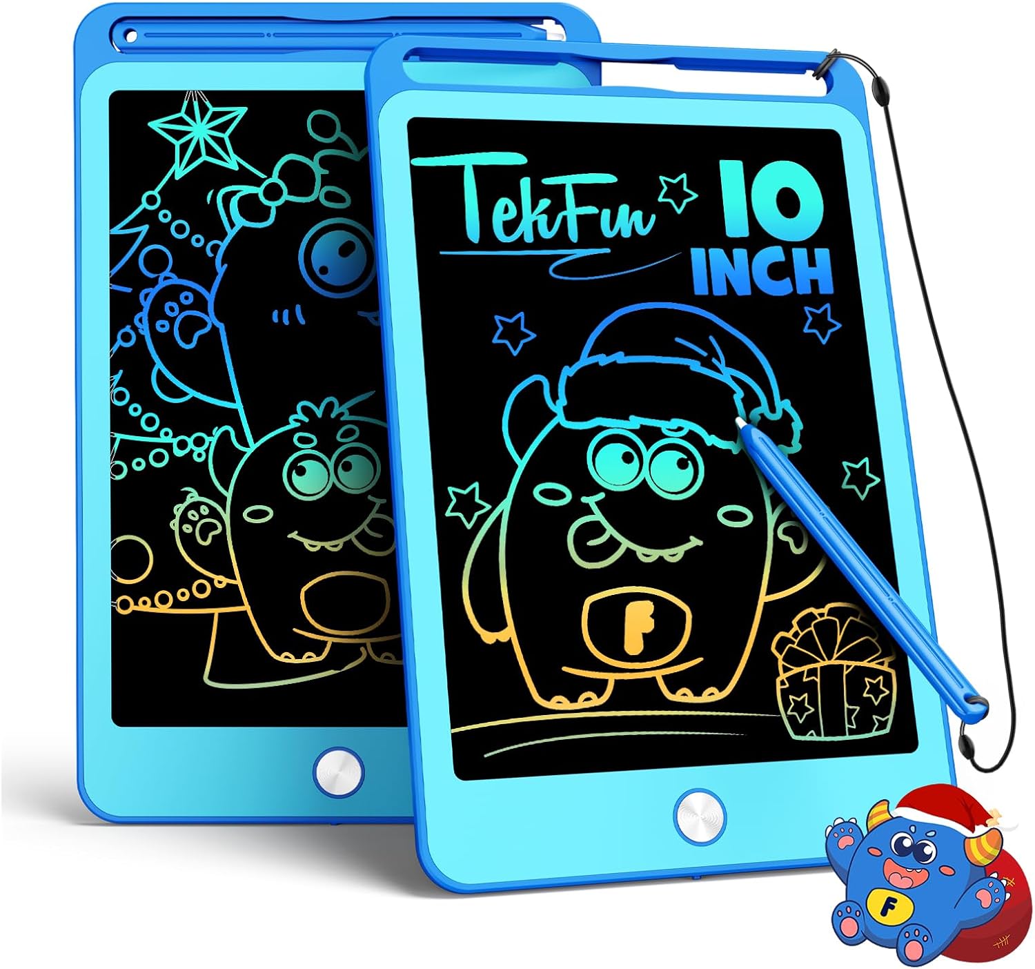 TEKFUN Kids Toys Gifts for 3+ Years Old Boys Girls Toddler, 12inch LCD Writing Tablet Erasable Drawing Tablet Writing Pads, Kids Travel Toys Boys Girls Birthday Gifts Age 3 4 5 6 7 (Blue)