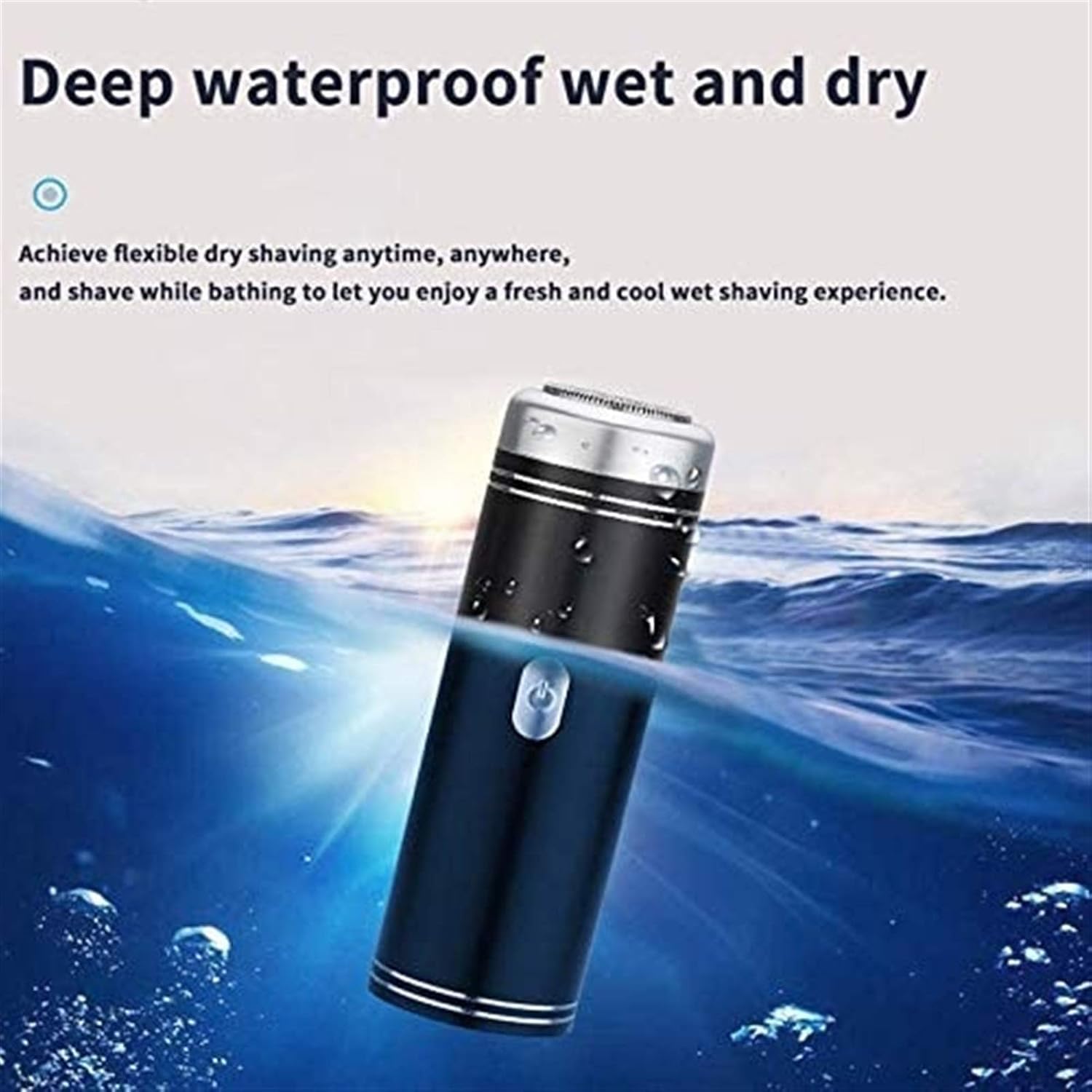 Rechargeable Waterproof Electric Shaver Wet & Dry Rotary Shavers for Men Electric Shaving Razors (Color : B)