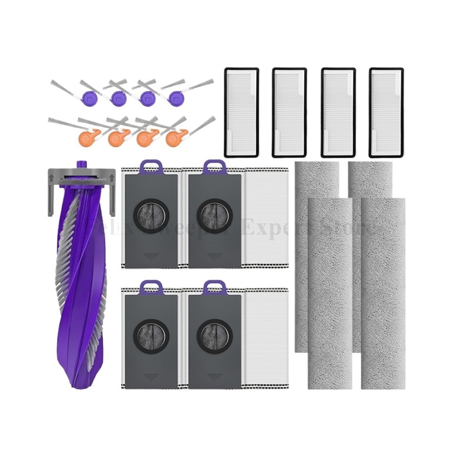 Accesorios de aspiradora, cepillo lateral de rodillo principal, filtro Hepa, almohadillas de tela for fregona, pieza de repuesto for bolsa de polvo, repuesto, Compatible con Narwal Flow,(I)
