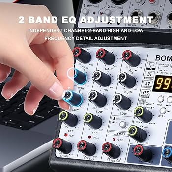 Amazon.com: BOMGE 04D portable bluetooth 4 Channel DJ audio