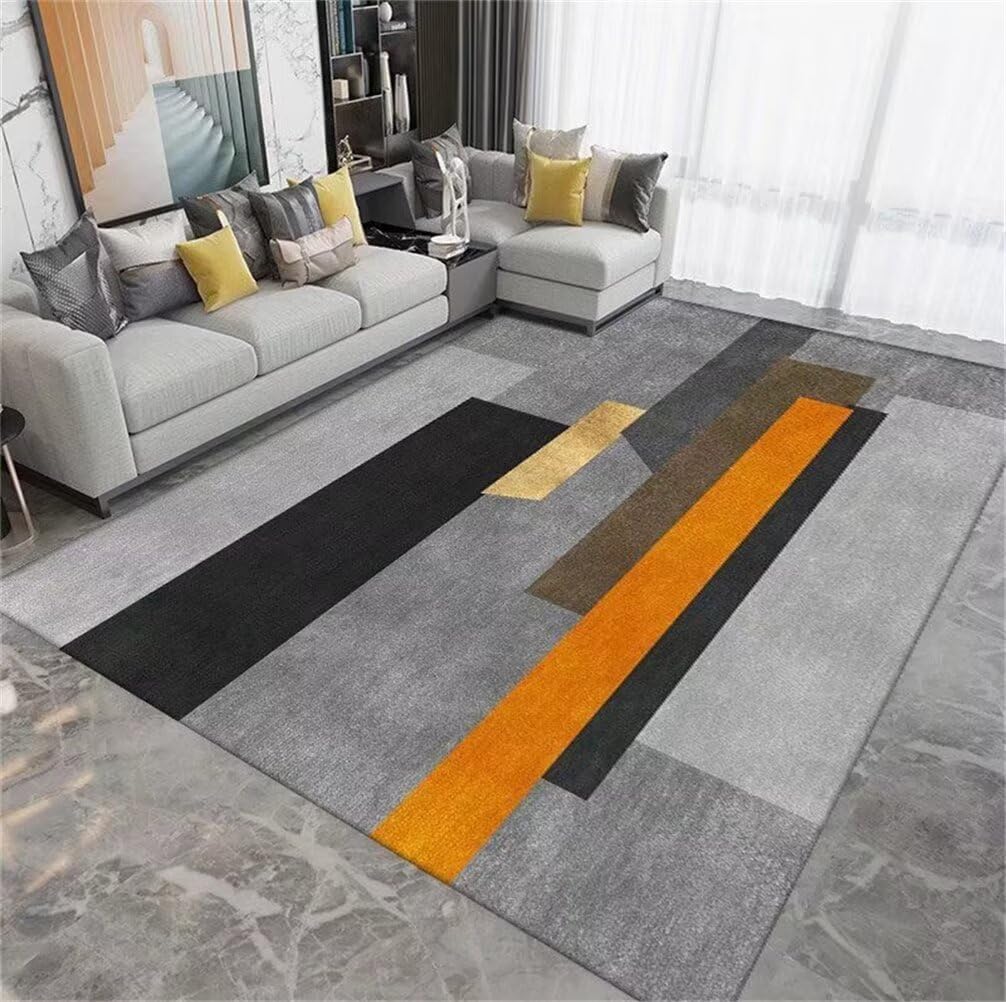 Tapis tout doux élégant 160x210cm motif géométrique salon