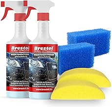 Brestol Insect Remover Set 2 x 750 ml Ready to Use, 2 x Vehicle Sponge, 2 x Insect Sponge, Insect Remover Polycarbonate Suitable Bird Droppings Remover, Special Cleaner Alkaline
