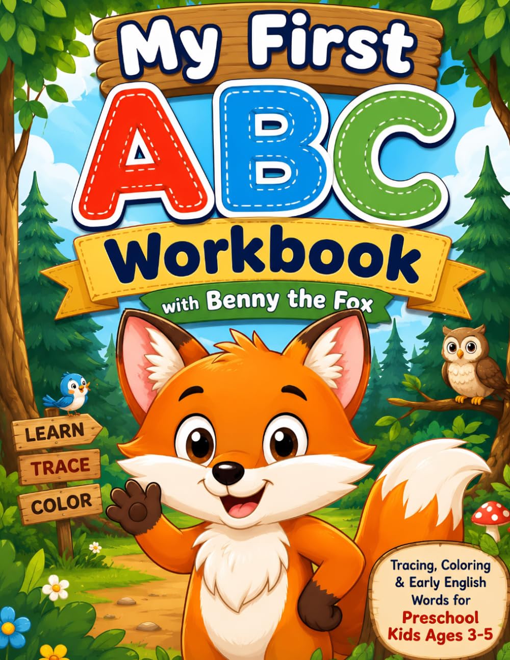 Benny the Fox: My First English Workbook (ABC Tracing, First Words, Numbers & Fun Activities for Kids Ages 3-5)